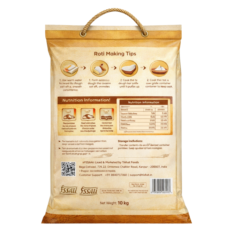 Chakki Atta Super, 10kg | 100% Whole Wheat Flour | Soft & Nutritious Rotis - Image 2
