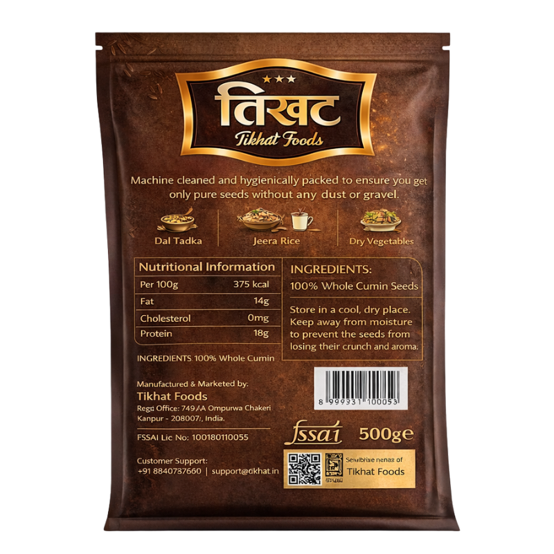 Jeera 500g - Premium Bold Cumin Seeds with Intense Aroma by Tikhat Foods - Image 2