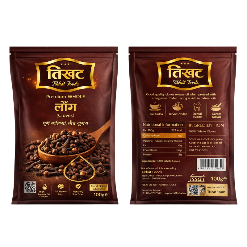 Laung 100g - Premium Whole Cloves with High Essential Oil Content by Tikhat Foods - Image 3